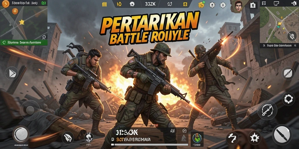 Tampilan gameplay mendebarkan dari 33ZK dalam pertarungan Battle Royale.