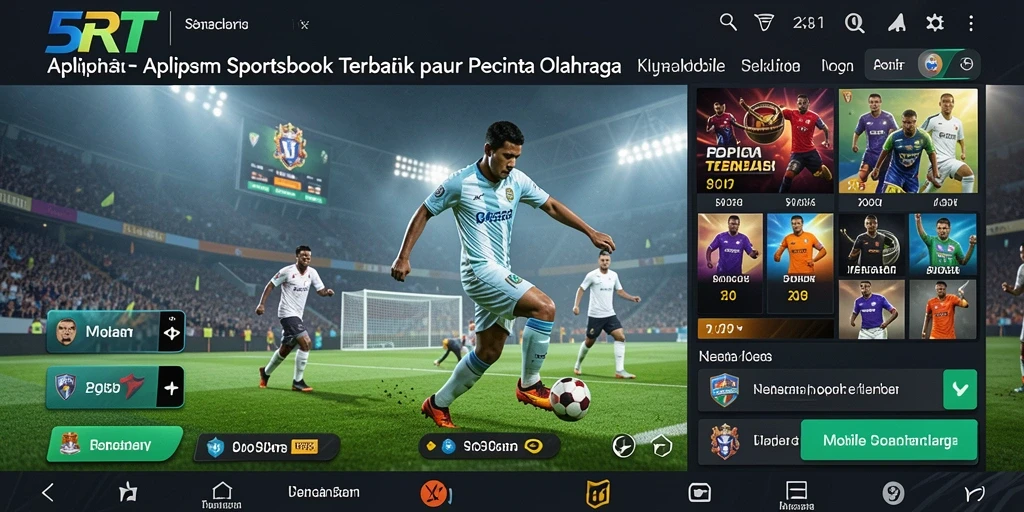 Tampilan antarmuka pengguna 5RT dengan pilihan taruhan olahraga.