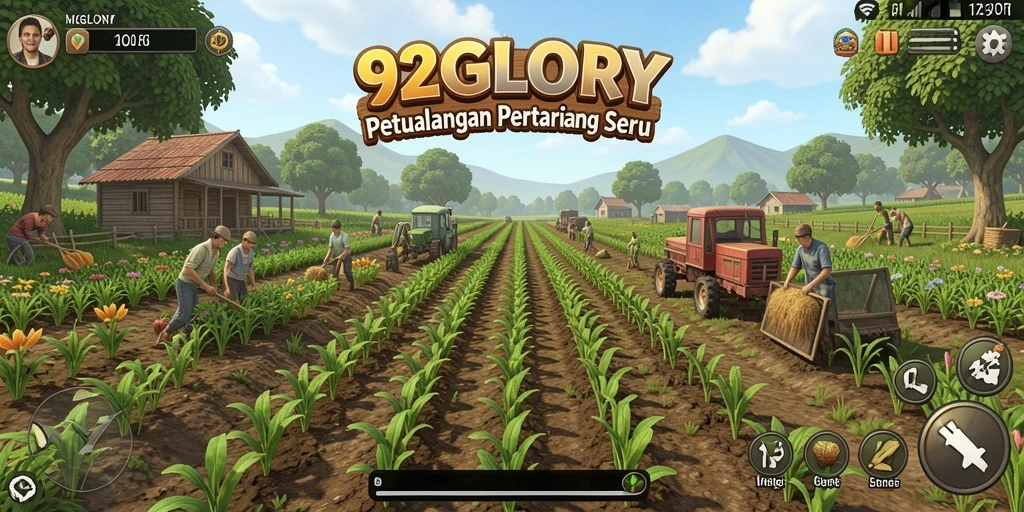 Tampilan gameplay menarik di dunia pertanian