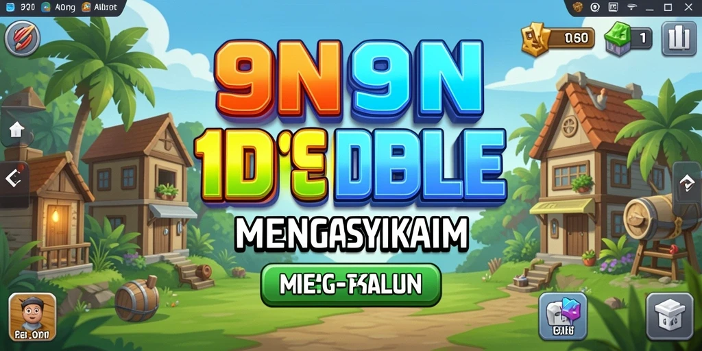 Tampilan gameplay 9N9N yang menarik dan menawan.