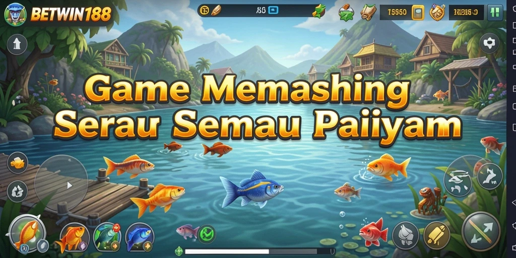 Tampilan gameplay BETWIN188 yang menampilkan suasana memancing yang seru.
