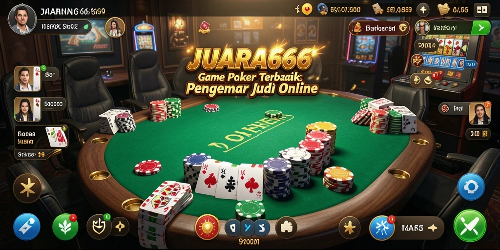 Tampilan antarmuka JUARA666 yang menarik dan penuh dengan aksi Poker.