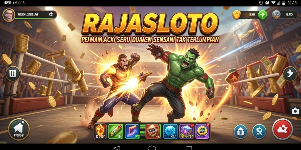Tampilan gameplay seru dari RAJASLOTO yang menegangkan.
