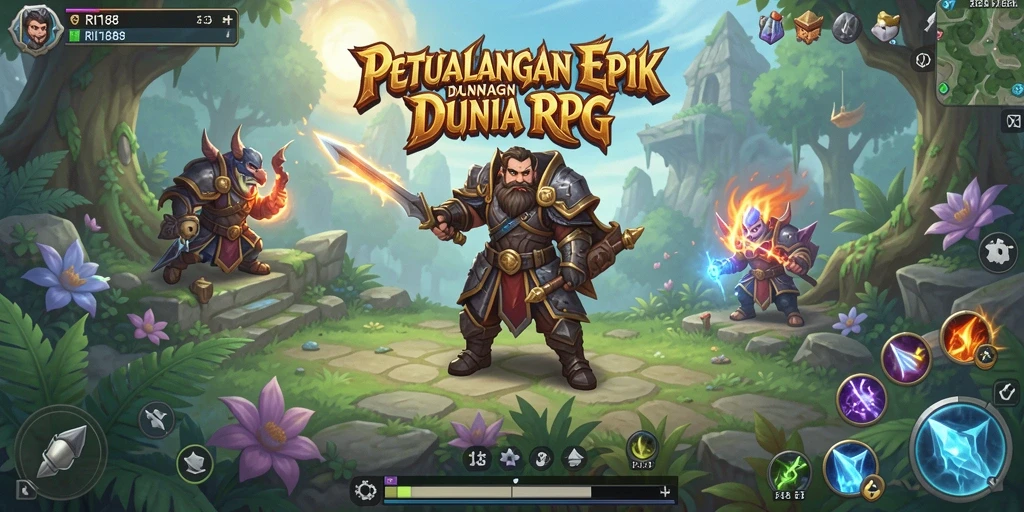 Tampilan gameplay RPG RI188 yang seru dan menantang.