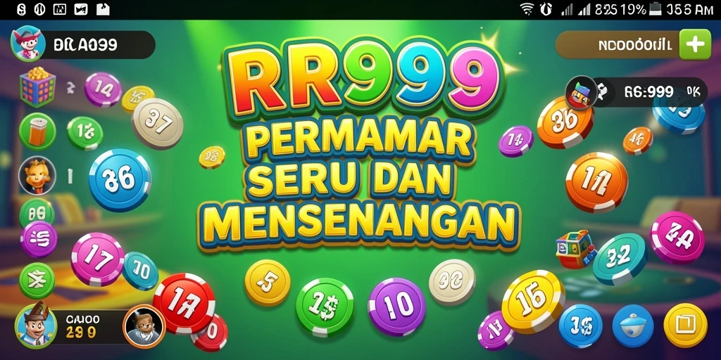Tangkapan layar utama RR999 menampilkan keseruan bermain Bingo dengan sahabat.