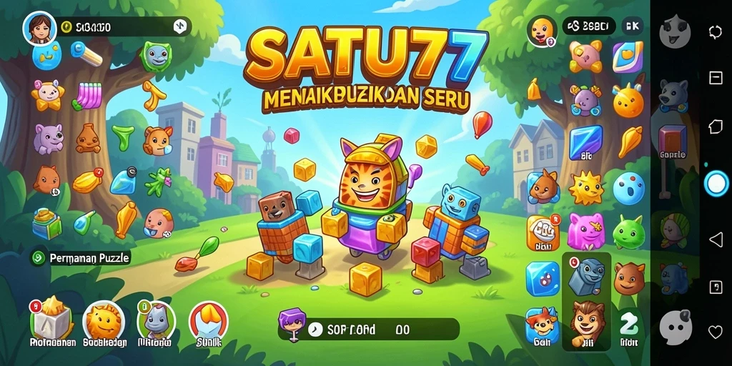 Tampilan gameplay Puzzle yang menarik dan interaktif.