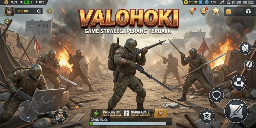 Tangkapan layar utama VALOHOKI menunjukkan pertempuran strategis yang intens.