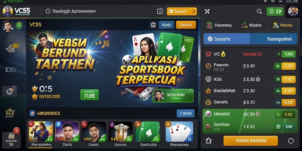 Tampilan dari gameplay Sportsbook VC55 yang menarik dan interaktif.