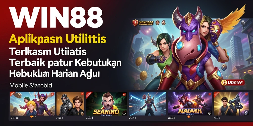 Tampilan aplikasi WIN88 menampilkan berbagai alat utilitas yang lengkap dan mudah diakses.